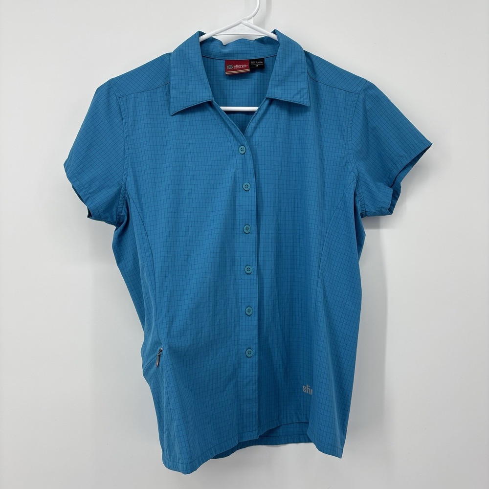 Sherpa Adventure Gear Blue Short Sleeve Polo Shirt Mountain Bike‎ Size Medium